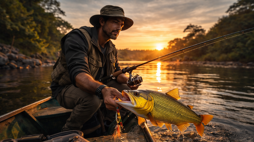 A pescaria de dourado exige técnica apurada e equipamentos resistentes, explica Joel Alves.