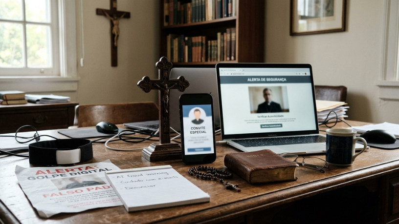 Golpe com falso padre criado por inteligência artificial alerta cristãos sobre novas fraudes digitais